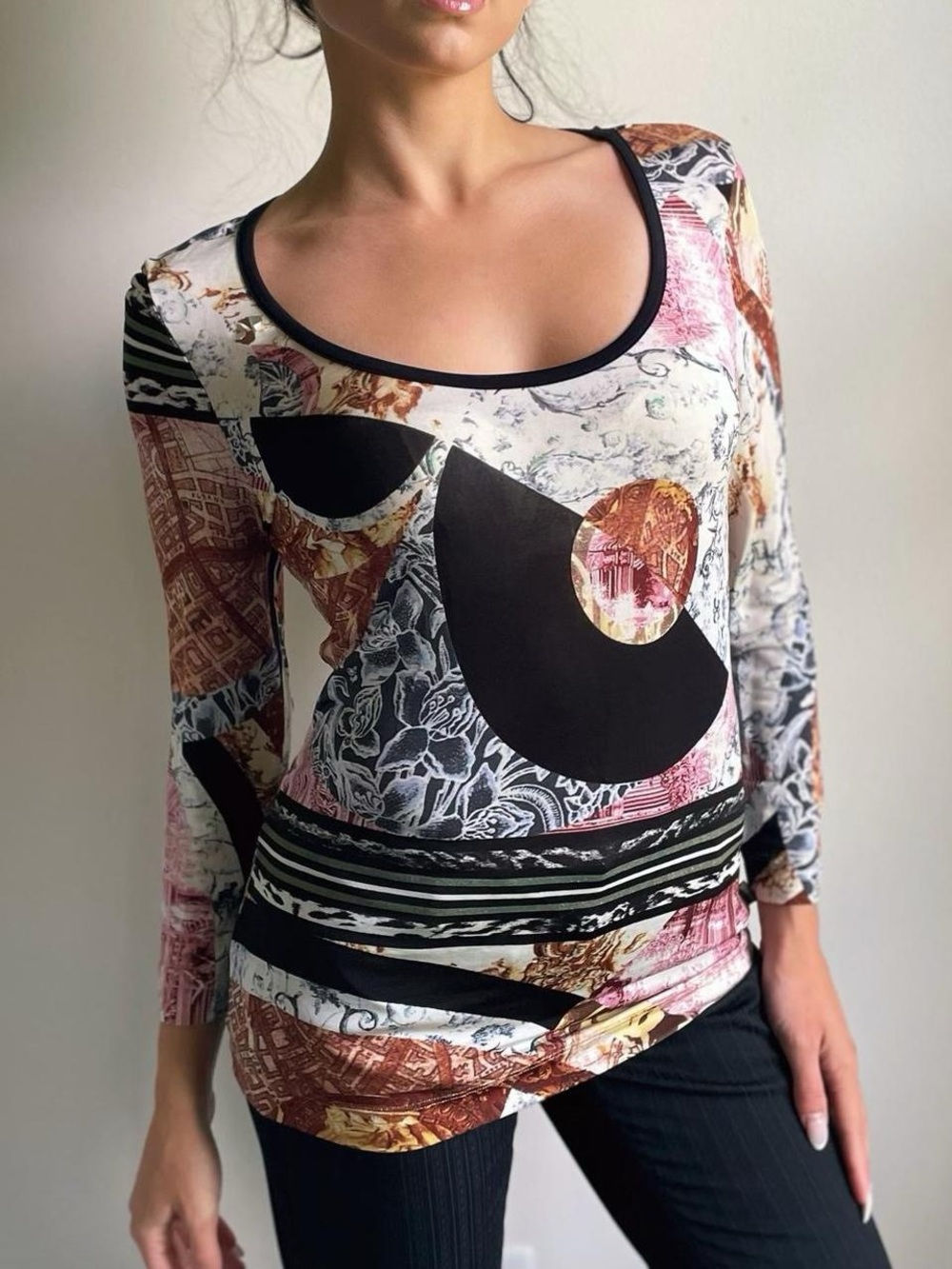 Just Cavalli Graphic Long Sleeve Top